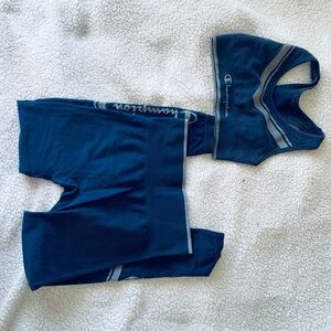 Champion Blue Sports Bra and Leggings Set